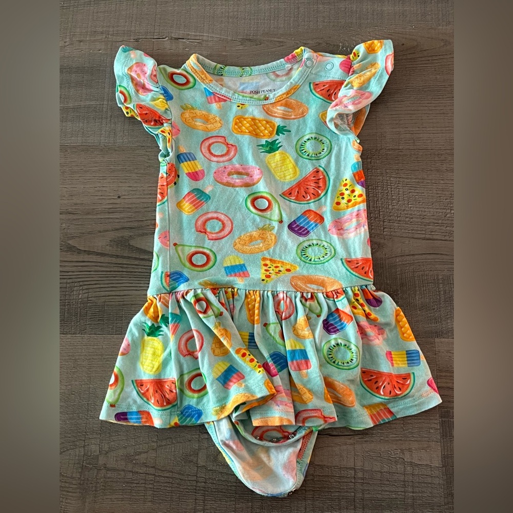 Posh Peanut Food Floatie Fun Twirl Skirt Bodysuit
